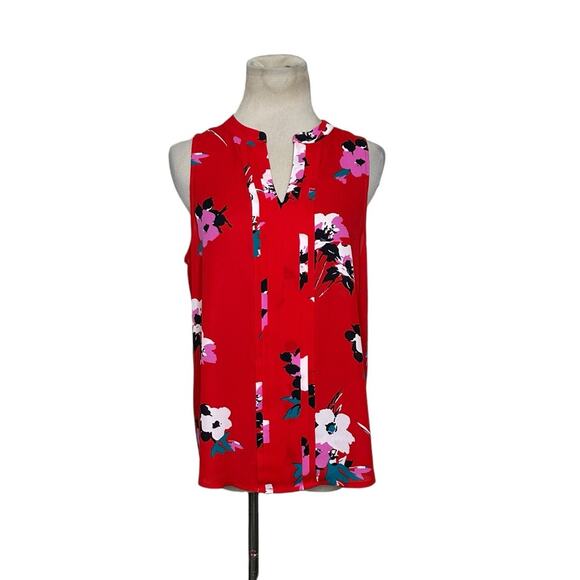 41 Hawthorn red floral sleeveless blouse size Small - Picture 11 of 16